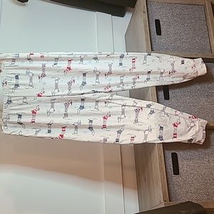 Secret Treasures Cuffed Sleep Pants Holiday Winter Theme Size M 8-10